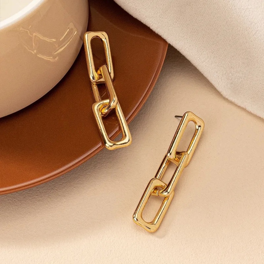5 for $25 14k Gold Plated Chain Earrings